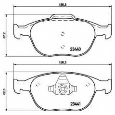 HELLA PAGID Σετ τακάκια 8DB 355 012-111 HELLA, PAGID, FORD, FIESTA, WVA