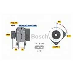 BOSCH Δυναμό & Εναλλάκτης Ρεύματος 0 124 655 006 CF 65 2001, LF 45 2001, LF 55 2001