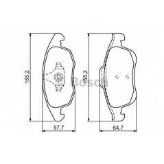 BOSCH Σετ τακάκια 0 986 494 235 BERLINGO (B9) 2008, I (UA_) 2006, C4 II (B7) 2009, I (UD_) 2007, DS4 2011, DS5 2011, 5008 2009