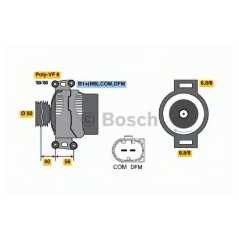 BOSCH Δυναμό & Εναλλάκτης Ρεύματος 0 124 625 022 VIANO (W639) 2003