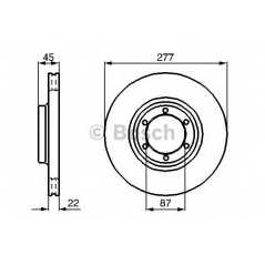 BOSCH Δισκόπλακα 0 986 478 635 GALLOPER I 1991-1998