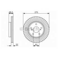 BOSCH Δισκόπλακα 0 986 479 341 43512 1267