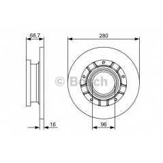 BOSCH Δισκόπλακα 0 986 479 401 TRANSIT TOURNEO 2006