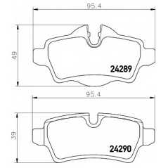 HELLA PAGID Σετ τακάκια 8DB 355 013-661 MINI (R56) 2006, MINI CLUBMAN (R55) 2007, MINI CLUBVAN (R55) 2012