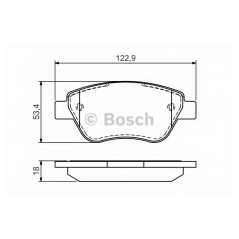 BOSCH Σετ τακάκια 0 986 494 132 DOBLO (119) 2001, IDEA 2003, PANDA (169) 2003, MUSA (350) 2004