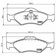 HELLA PAGID Σετ τακάκια 8DB 355 008-891 KA (RB_) 1996-2008