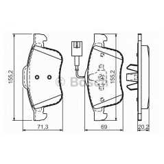 BOSCH Σετ τακάκια 0 986 494 465 GIULIETTA (940) 2010