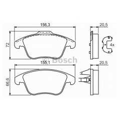 BOSCH Σετ τακάκια 0 986 494 169 GALAXY (WA6) 2006, MONDEO IV (BA7) 2007, MAX (WA6) 2006, FREELANDER 2 (FA_) 2006