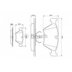 BOSCH Σετ τακάκια 0 986 490 640 3 (E36) 1990-1998, 5 (E34) 1987-1995, 7 (E32) 1986-1994, Z3 (E36) 1995-2003, Z4 (E85) 2003