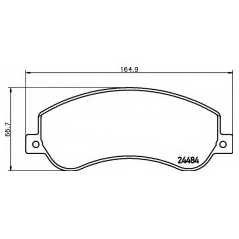 HELLA PAGID Σετ τακάκια 8DB 355 012-761 TRANSIT TOURNEO 2006