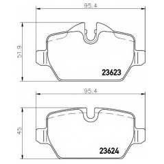 HELLA PAGID Σετ τακάκια 8DB 355 011-271 1 (E81) 2004-2012, 1 (E87) 2003-2012, 3 (E90) 2005-2011