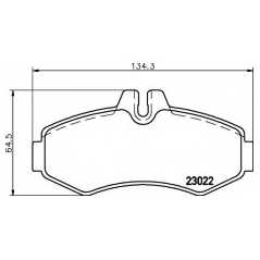 HELLA PAGID Σετ τακάκια 8DB 355 008-631 HELLA, PAGID, MERCEDES, BENZ, CLASS, CDI, TD, VITO, WVA