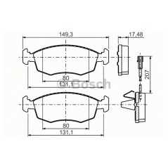 BOSCH Σετ τακάκια 0 986 494 463 500 (312) 2007, 500 C (312) 2009, PUNTO (199) 2012, PUNTO EVO (199) 2008