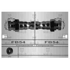 MALO Ελαστικοί σωλήνες φρένων (μαρκούτσια) 8969 INCA (6K9) 1995-2003