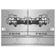 MALO Ελαστικοί σωλήνες φρένων (μαρκούτσια) 80012 MATIZ (KLYA) 1998