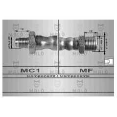 MALO Ελαστικοί σωλήνες φρένων (μαρκούτσια) 8003 FIAT, IVECO