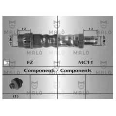 MALO Ελαστικοί σωλήνες φρένων (μαρκούτσια) 80846 RENAULT, MEGANE, III, CVT, SCENIC