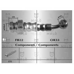 MALO Ελαστικοί σωλήνες φρένων (μαρκούτσια) 80902 10 (PA) 2007