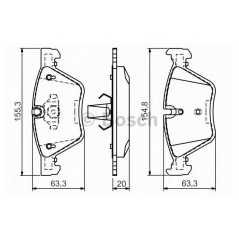 BOSCH Σετ τακάκια 0 986 494 118 3 (E90) 2005-2011, 5 (E60) 2003-2010, X1 (E84) 2009, Z4 (E89) 2009