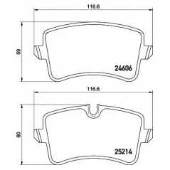 HELLA PAGID Σετ τακάκια 8DB 355 016-001 HELLA, PAGID, AUDI, TDI, TFSI, FSI, WVA