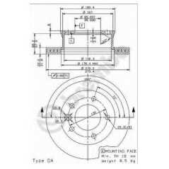 BRECO Δισκόπλακα BS 8534 MERCEDES, BENZ, SPRINTER, CDI, NGT