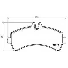 HELLA PAGID Σετ τακάκια 8DB 355 005-541 HELLA, PAGID, MERCEDES, BENZ, VW, SPRINTER, CDI, NGT, CRAFTER, TDI, WVA