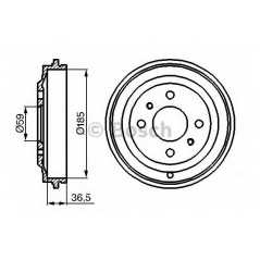 BOSCH Ταμπούρο 0 986 477 125 CINQUECENTO (170) 1991-1999, SEICENTO (187) 1998-2010