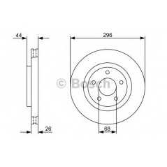 BOSCH Δισκόπλακα 0 986 479 358 JUKE (F15) 2010, TRAIL (T31) 2007