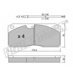 fri.tech. Σετ τακάκια 279.0W ECE, APPROVED