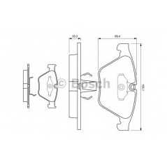 BOSCH Σετ τακάκια 0 986 494 036 3 (E90) 2005-2011, 5 (E60) 2003-2010, 6 (E63) 2004, X1 (E84) 2009, Z4 (E89) 2009