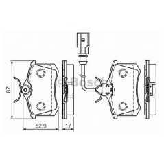 BOSCH Σετ τακάκια 0 986 494 025 GALAXY (WGR) 1995-2006