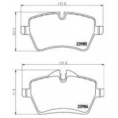 HELLA PAGID Σετ τακάκια 8DB 355 012-341 MINI (R56) 2006, MINI CLUBMAN (R55) 2007