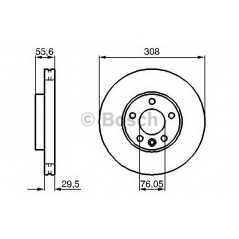 BOSCH Δισκόπλακα 0 986 479 211 BOSCH, VW, MULTIVAN, TDI, TSI, TOUAREG, FSI, TRANSPORTER