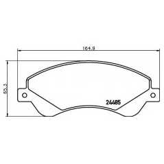 HELLA PAGID Σετ τακάκια 8DB 355 012-771 TRANSIT TOURNEO 2006