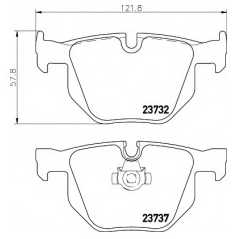 HELLA PAGID Σετ τακάκια 8DB 355 010-471 5 (E60) 2003-2010, 6 (E63) 2004