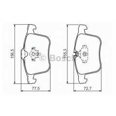 BOSCH Σετ τακάκια 0 986 494 280 SIGNUM 2003, VECTRA C 2002, VECTRA C GTS 2002, 3 (YS3F) 2002, 3X 2009