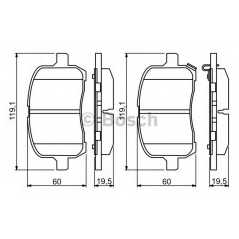 BOSCH Σετ τακάκια 0 986 494 306 BOSCH, CHEVROLET, OPEL, SAAB, VAUXHALL, GT