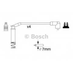 BOSCH Μπουζοκαλώδια & Εξαρτήματα Σύνδεσης 0 986 357 124 SAE