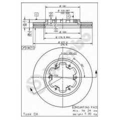 BRECO Δισκόπλακα BS 7943 PICK UP (D21) 1985-1998, PICK UP (D22) 1997, TERRANO I (WD21) 1986-1996, TERRANO II (R20) 1992