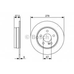 BOSCH Δισκόπλακα 0 986 479 409 CLASS (W204) 2007