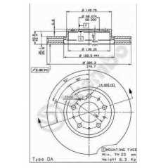 BRECO Δισκόπλακα BS 8144 850 (LS) 1991-1997, 960 II (964) 1994-1996, S70 (LS) 1996-2000, S90 1996-1998, V70 I (LV) 1996-2000