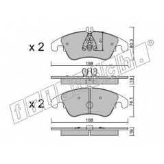 fri.tech. Σετ τακάκια 791.2 ECE, APPROVED