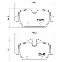 HELLA PAGID Σετ τακάκια 8DB 355 020-111 MINI COUNTRYMAN (R60) 2010, MINI PACEMAN (R61) 2012