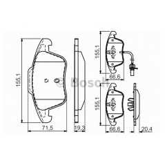 BOSCH Σετ τακάκια 0 986 494 538 A5 (8T3) 2007