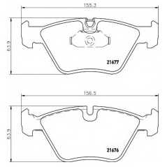 HELLA PAGID Σετ τακάκια 8DB 355 007-961 5 (E39) 1995-2003