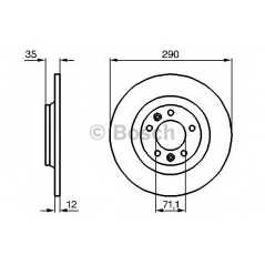 BOSCH Δισκόπλακα 0 986 479 194 C5 III (RD_) 2008, 407 (6D_) 2004, 407 SW (6E_) 2004, 508 2010, 508 SW 2010, RCZ 2010