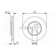 BOSCH Δισκόπλακα 0 986 479 667 ASTRA GTC J 2011, ASTRA J 2009, CASCADA (W13) 2013, ZAFIRA TOURER C (P12) 2011, III (P12) 2011