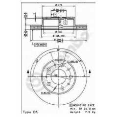 BRECO Δισκόπλακα BS 8440 CITROEN, FIAT, PEUGEOT, JUMPER, DUCATO, JTD, BOXER