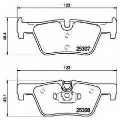 HELLA PAGID Σετ τακάκια 8DB 355 019-971 1 (F20) 2010, 1 (F21) 2011, X3 (F25) 2010