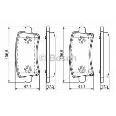 BOSCH Σετ τακάκια 0 986 494 297 MALIBU (V300) 2012, INSIGNIA 2008